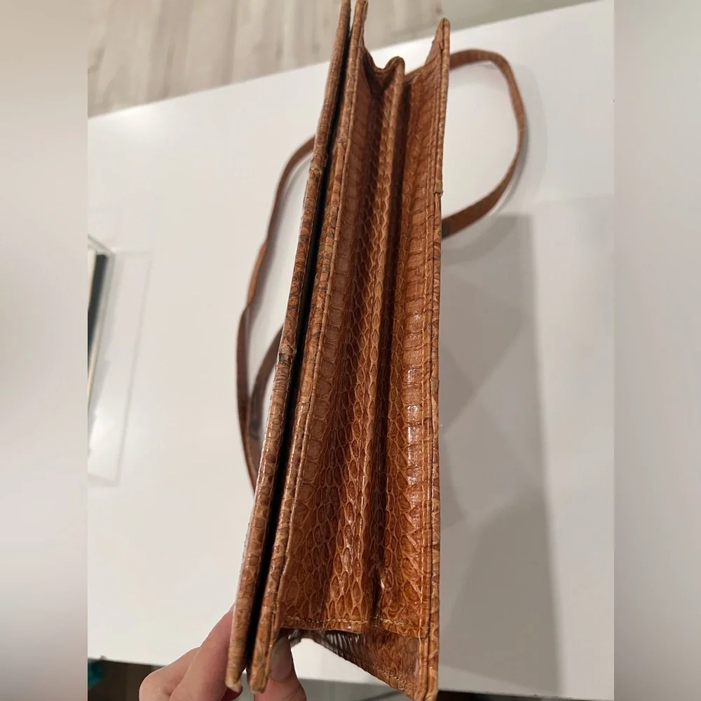 Vintage Pierre Cardin Croc leather shoulder handbag purse - Picture 10 of 10